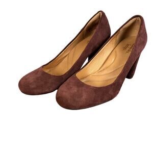 Clarks Indigo Womens Brown Suede Pump Heel - Size 6.5 Officecore, Business
